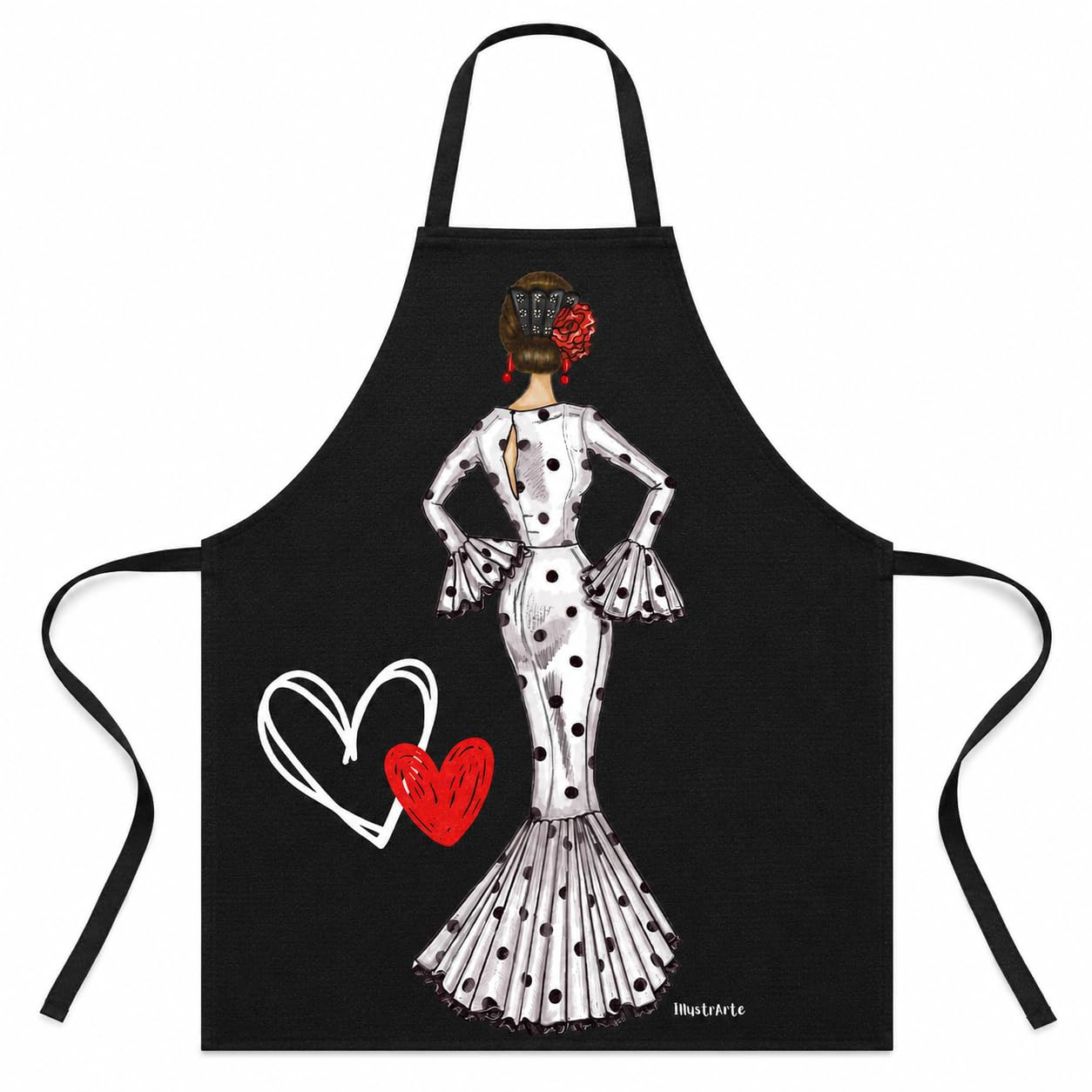 illustrArte Delantal de Cocina Flamenca 78 x 65 cm
