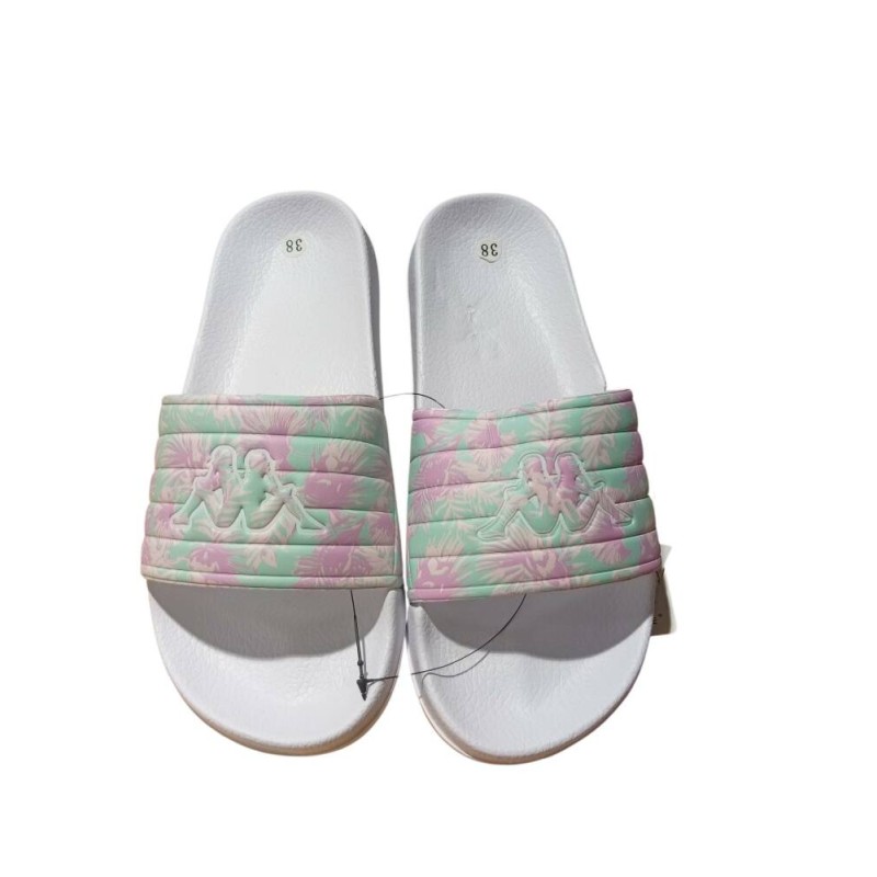 Chancla Pala Kappa Logo Noles 371i3cw Blanca Mujer Piscina
