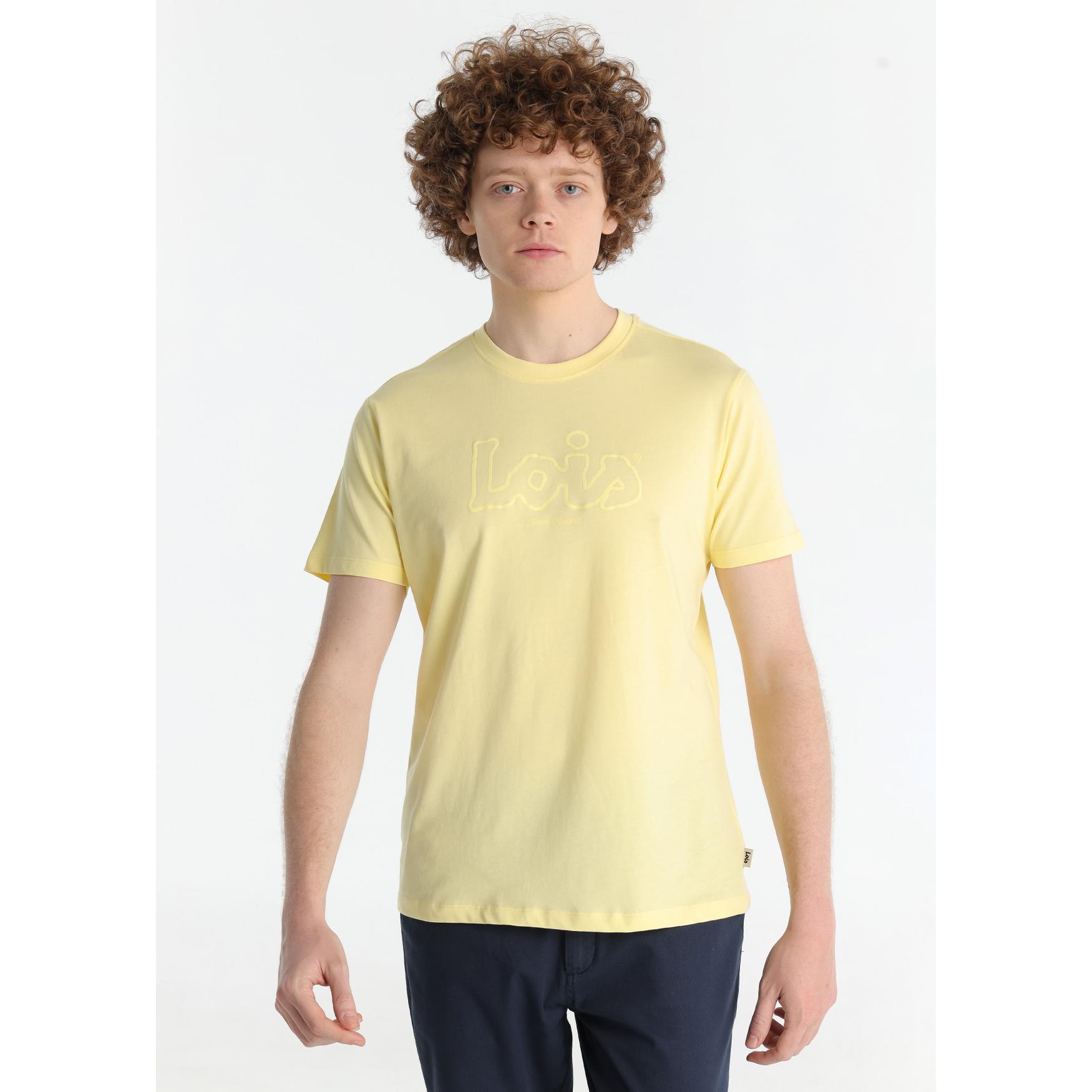 LOIS JEANS - Camiseta básica - Estampado logo con relieve de manga corta