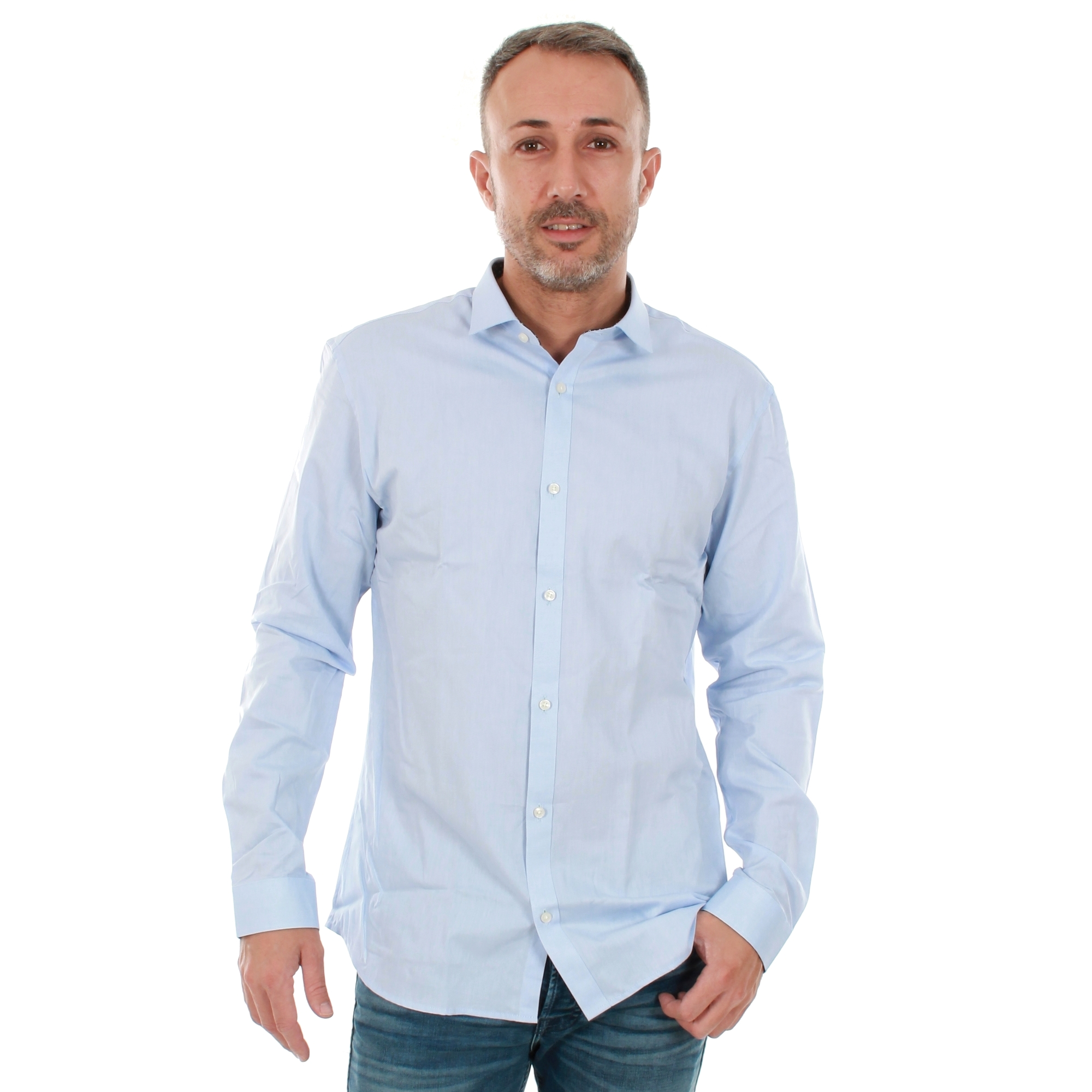 JACK&JONES Hombre Camisa Larga Corta Vestir Casual slim fit 20740