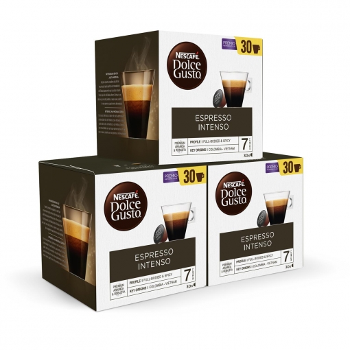 Nescafé Dolce Gusto Espresso Intenso - 3 cajas de 30 cápsulas (total 90 cápsulas)