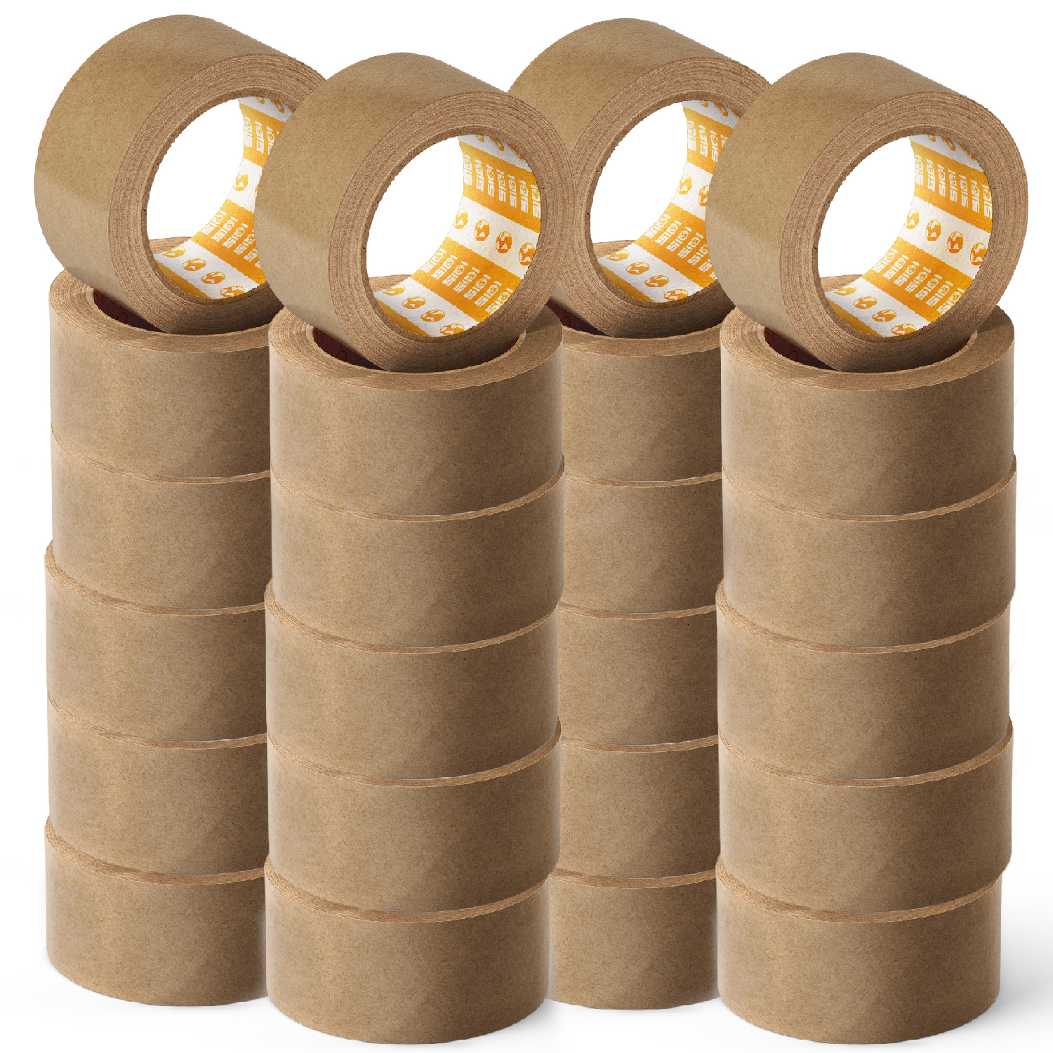 Cinta Embalar, Cinta Adhesiva Kraft, Cinta de Embalaje para Cajas Mudanza y de Envío, Cinta de Embalar de Papel Kraft Tamaños Variables Rollo Cinta Papel Kraft - SIDI