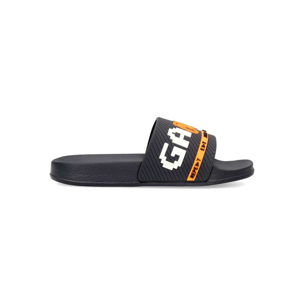 Beppi - Chanclas de playa y piscina para niño modelo Gamer de goma y goma EVA, cómodas y ligeras, color marino-naranja