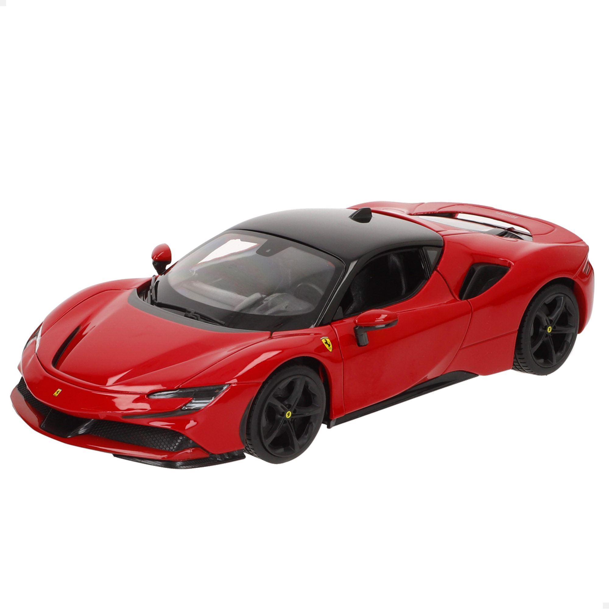 Burago - Maqueta Coche Ferrari, maqueta de coche a escala 1:18, con carrocería fiel al modelo original, interior de alta precisión, detalles de competición y pintura realista, ideal para coleccionistas y amantes del motor