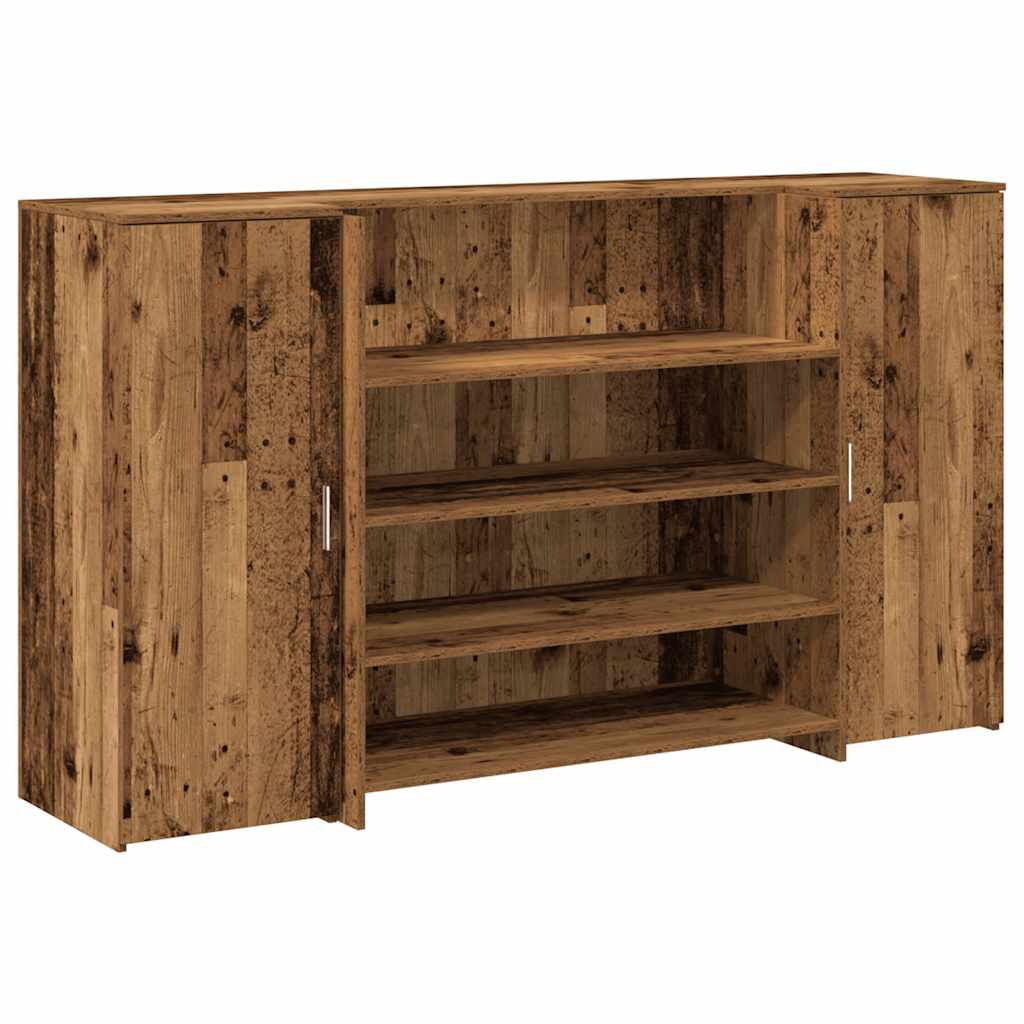 vidaXL Mostrador de recepción  180x50x103,5 cm madera de ingeniería Multicolor