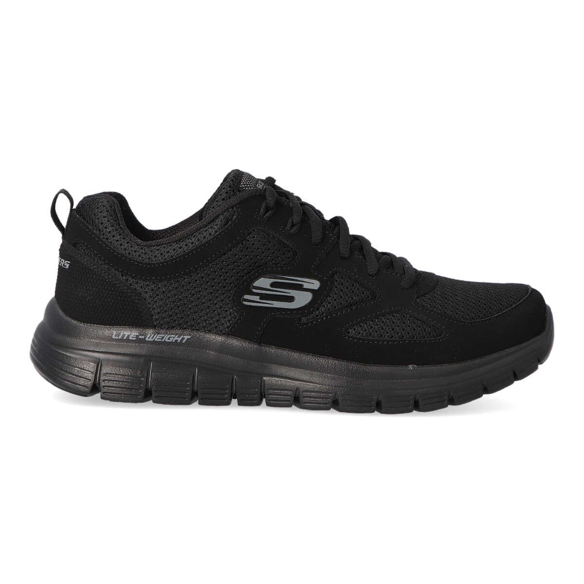 Skechers - Zapatillas deportivas Burns Agoura para mujer con plantilla Memory Foam y parte superior de piel Trubuck color negro