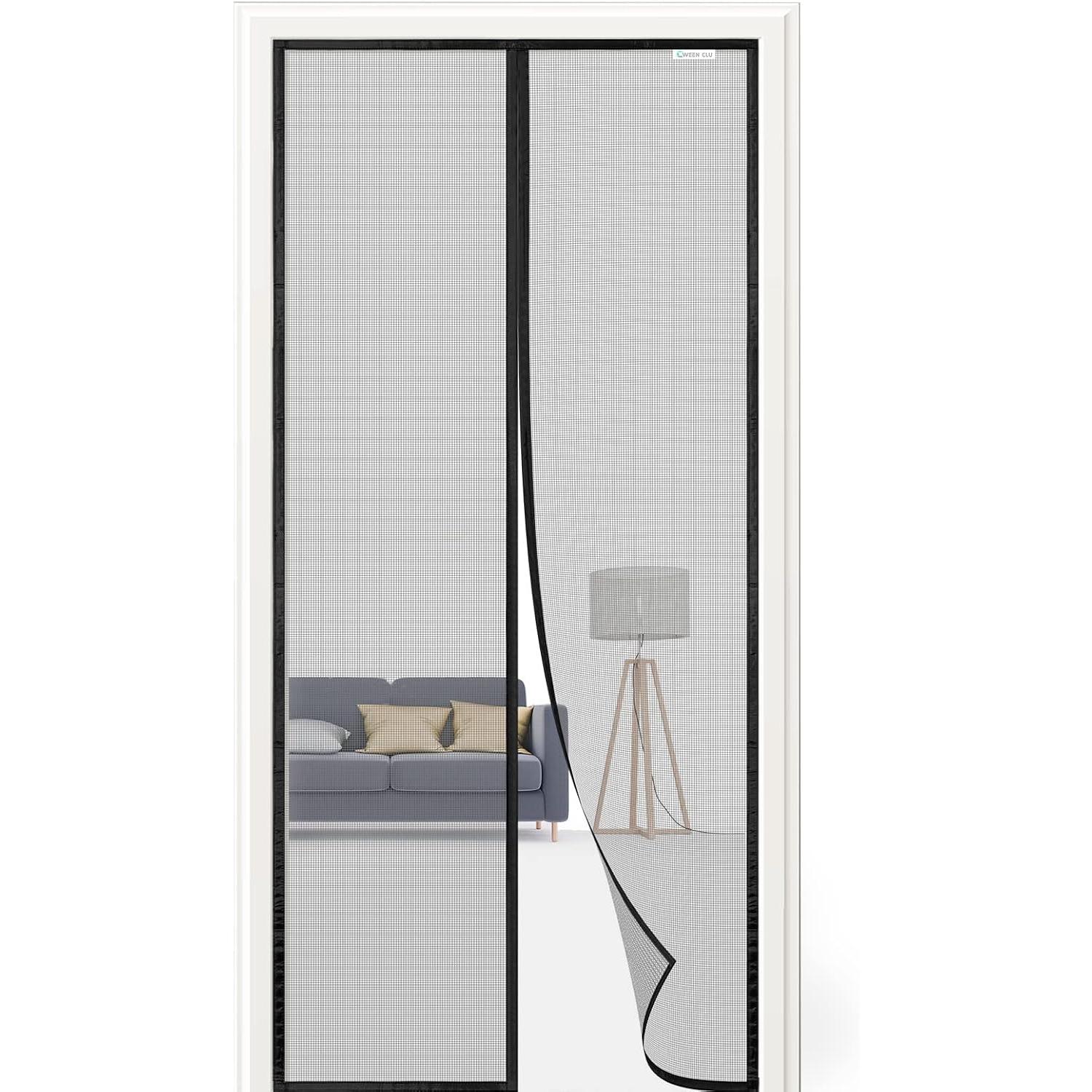 Tk Mosquitera Puerta Magnetica 90x200cm, Último Modelo 2023, Mosquitera Magnética para Puertas Cortina de Sala de Estar la Puerta del Balcón Puerta Corredera de Patio, Negro