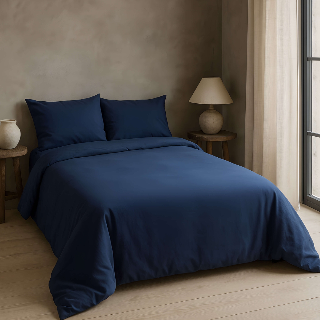 NATURALS - 1 pieza Funda Nórdica Lisa 100% Algodón con Cierre de Botones - Tacto Extrasuave - Medidas Disponibles 140x200/240x220/260x240 cm - Fabricada en España