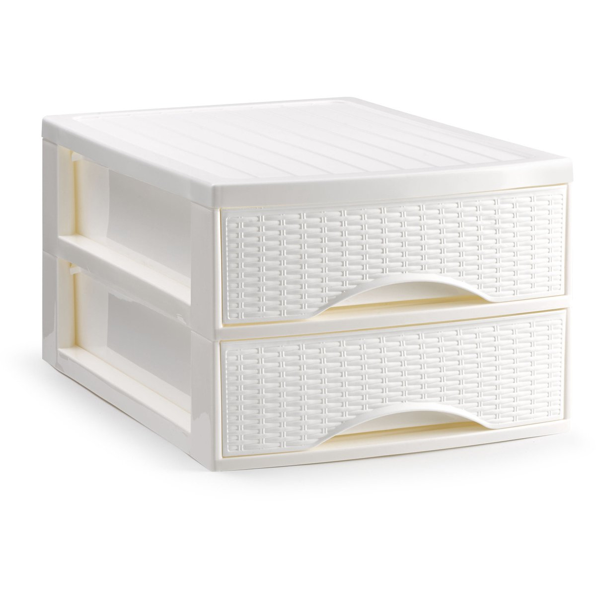 Cajonera de Sobremesa Estilo Rattan 26x36 cm | 2, 3 o 4 Cajones | Organizador Plastic Forte | POPPY&MARTI
