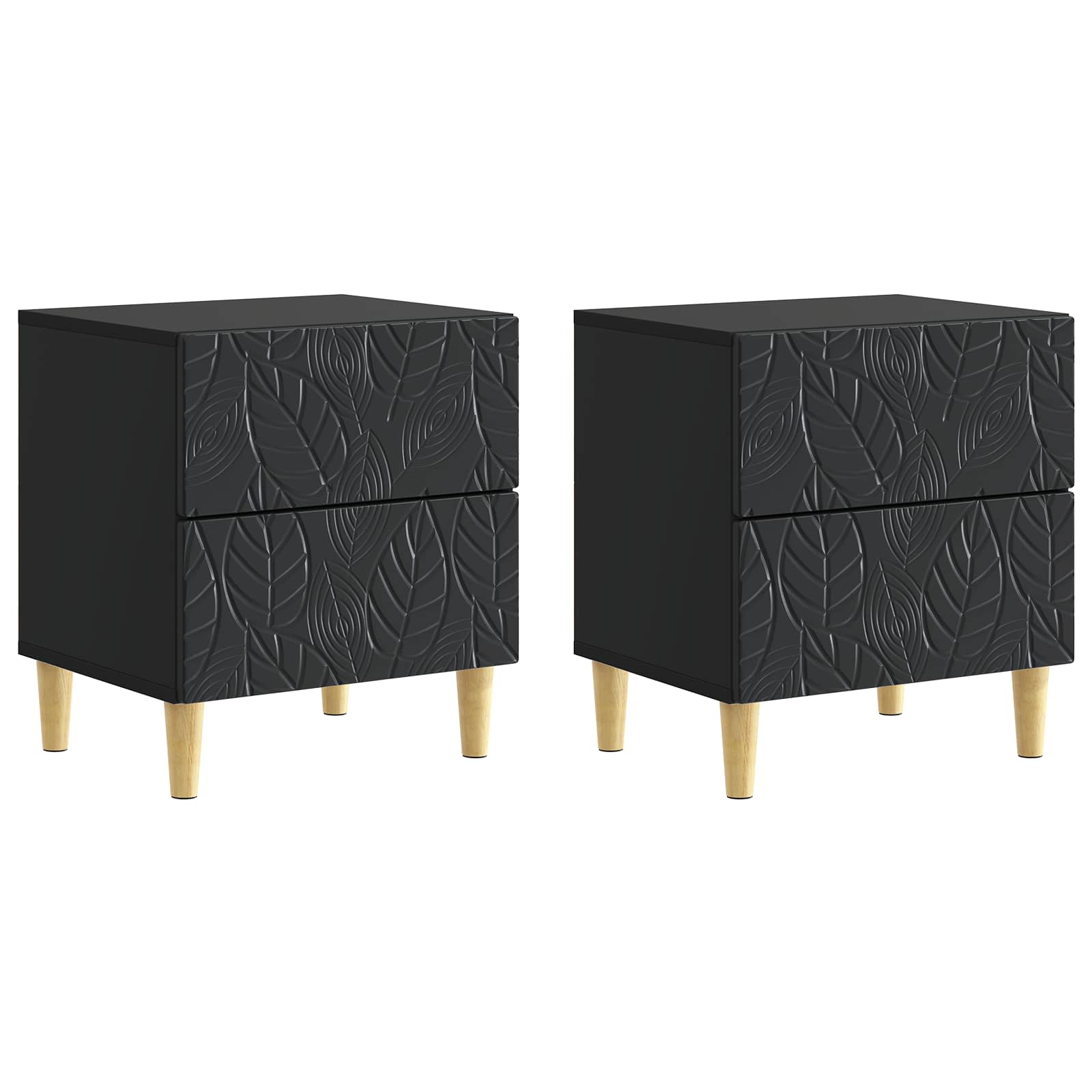 vidaXL Mesita de Noche 2 uds. 43 x 34,5 x 48 cm Madera de ingeniería Multicolor