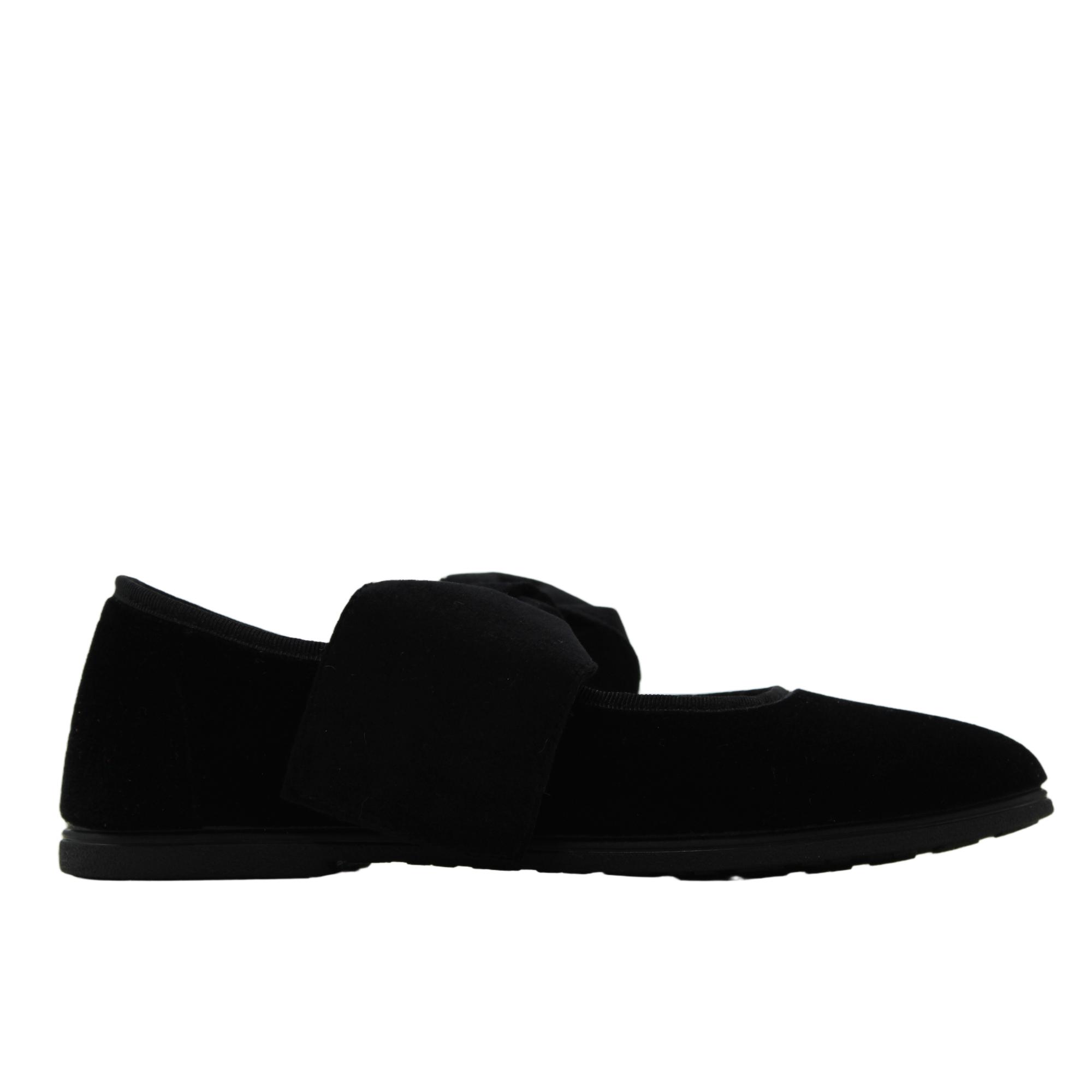 MACARENA RANIA128T Merceditas de terciopelo, lazo, slip-on, suela de goma, para señora