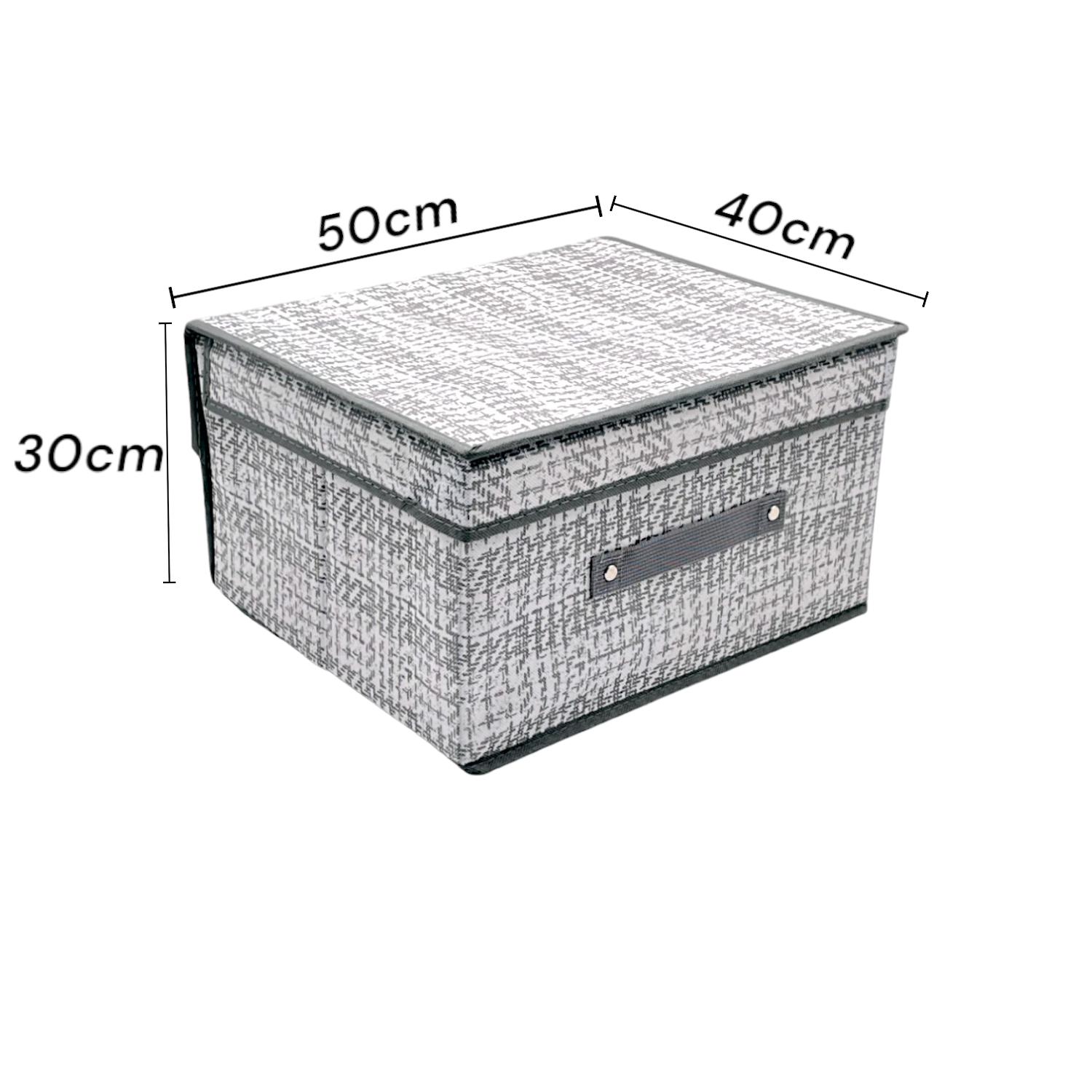 CAJA DE ALMACENAMIENTO ROPA CLOSET CON TAPA COLOR GRIS,DE TELA TNT, PLEGABLE, MOD MARCA ALLPERCOM