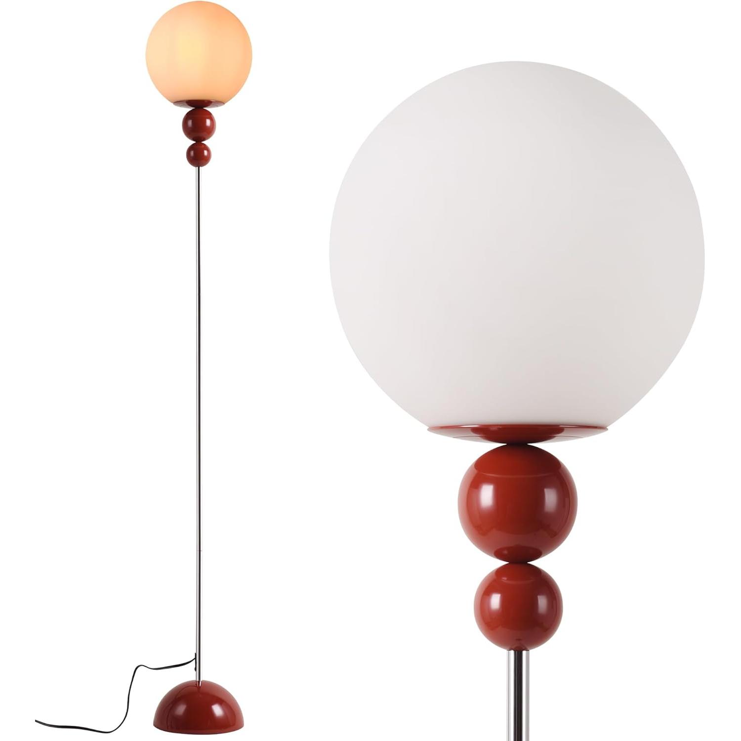 Lámpara de pie con multibola y esfera opaco blanco "LOKE" E27