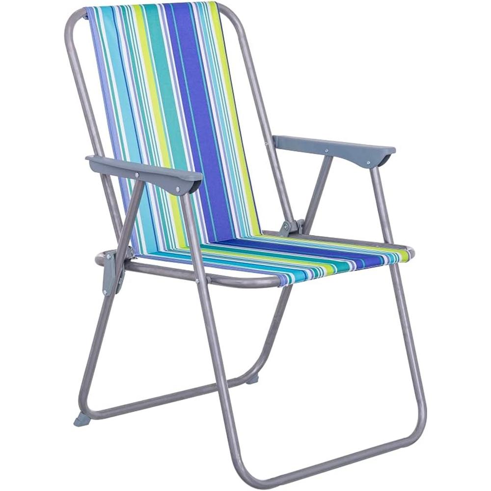 Silla Plegable Hierro Multir Transpirable 53x46x75 Cm - Ideal para Playa y Piscina