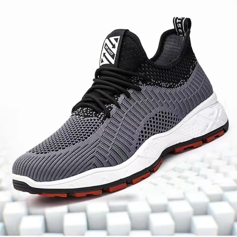 TK Nuevos zapatos casuales de moda de estilo coreano de primavera para hombre, zapatos deportivos de malla con tejido volador, zapatos deportivos para correr