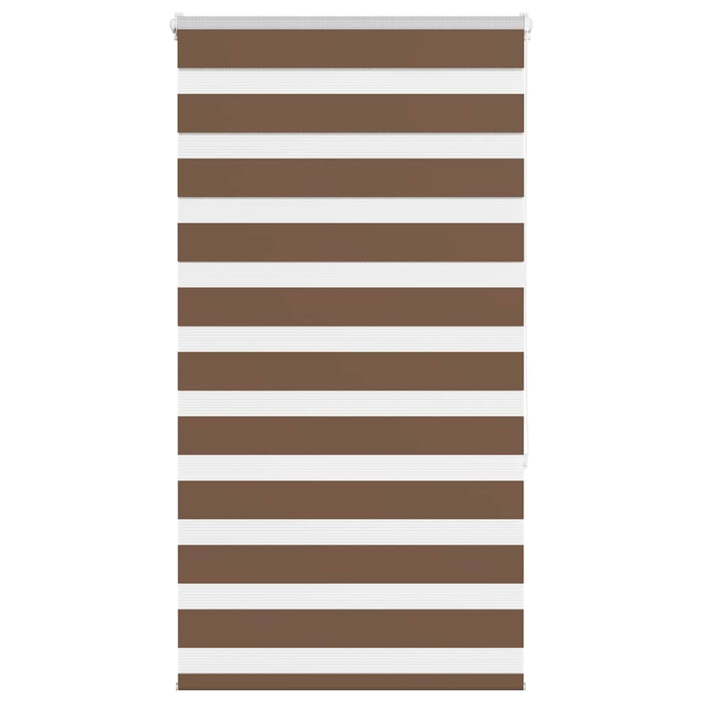 vidaXL Estor cebra marrón 70x150 cm tejido ancho 65,9 cm poliéster