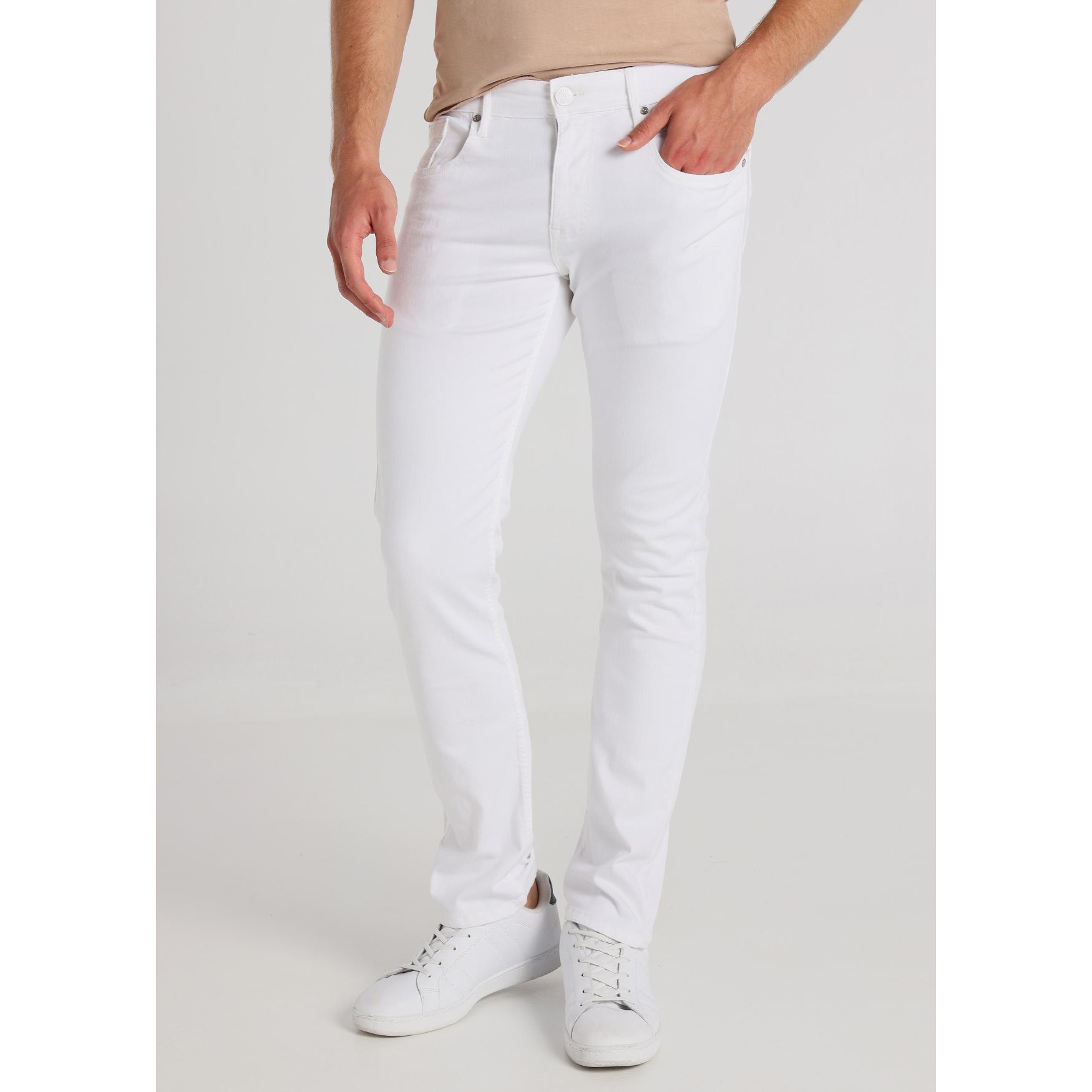 SIX VALVES - Jeans Slim White Denim - Tallaje en Pulgadas- Tallaje en Pulgadas