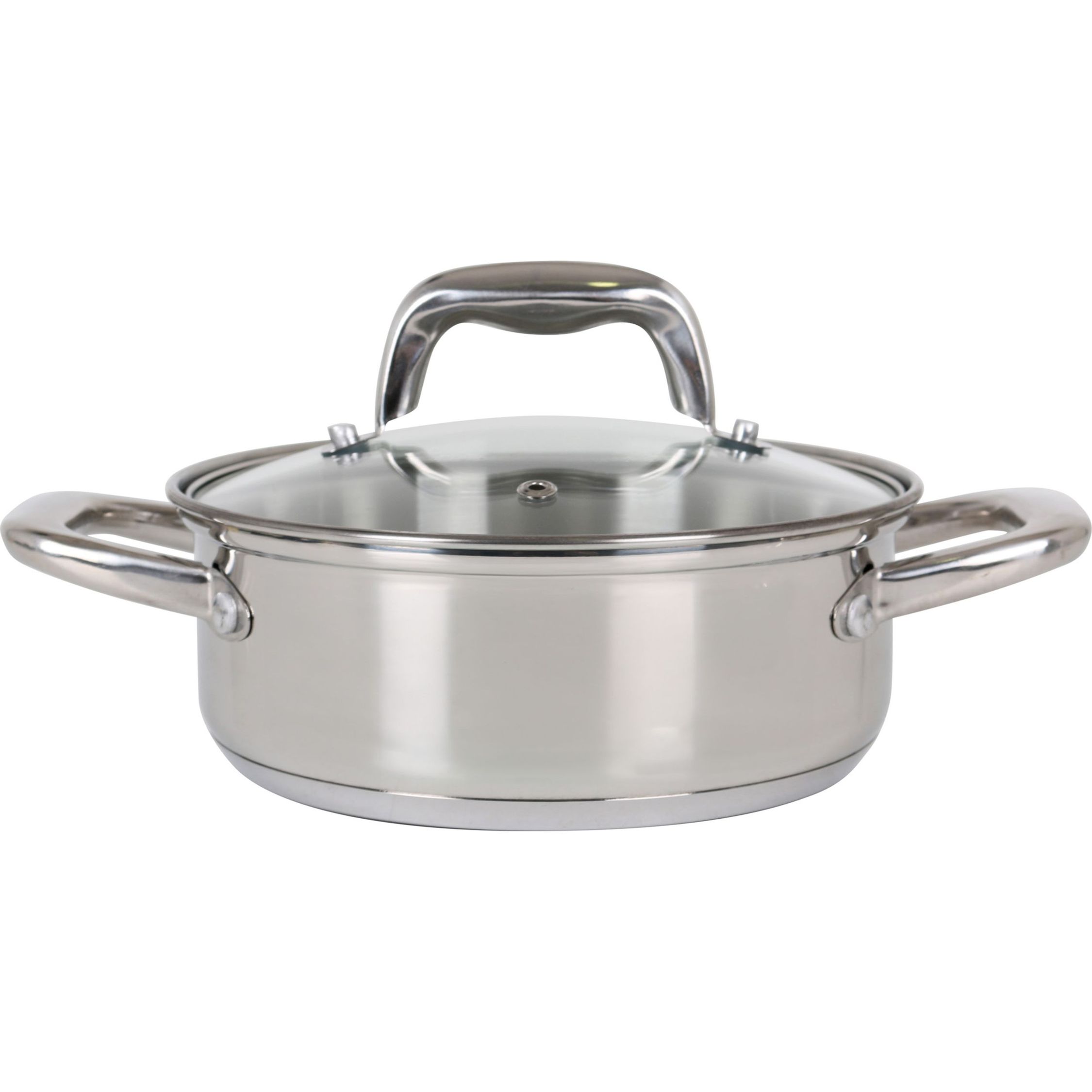 Quttin - Cacerola de Acero Inoxidable 18CM, Apta para Inducción - Alta Durabilidad y Resistencia al Calor - Diseño Ergonómico y Funcional - Compatible con Todo Tipo de Cocinas