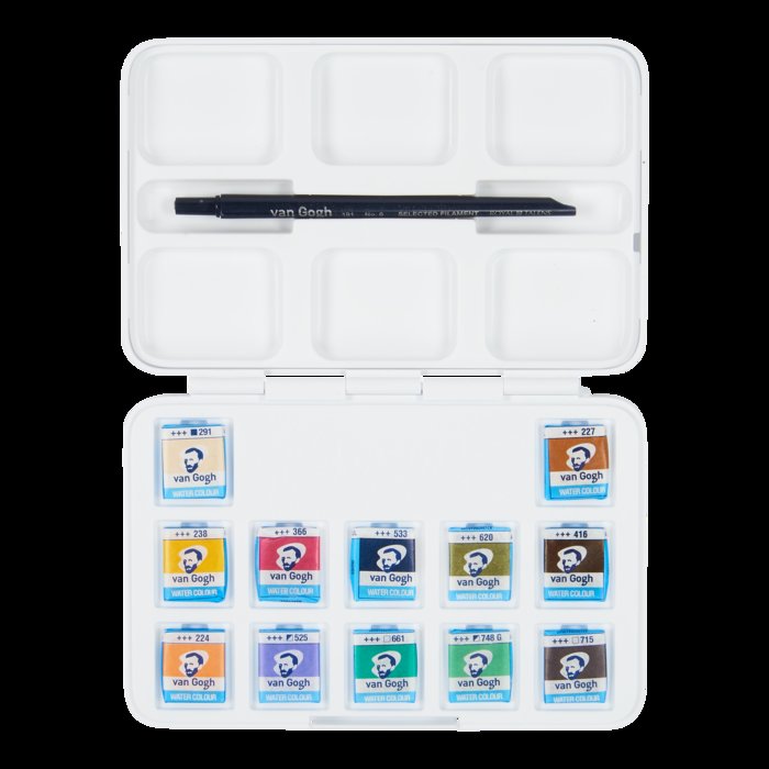 TALENS ACUARELA VAN GOGH POCKET CAJA 12 TONOS TENUES VAN GOGH 10x14x2 Cms.