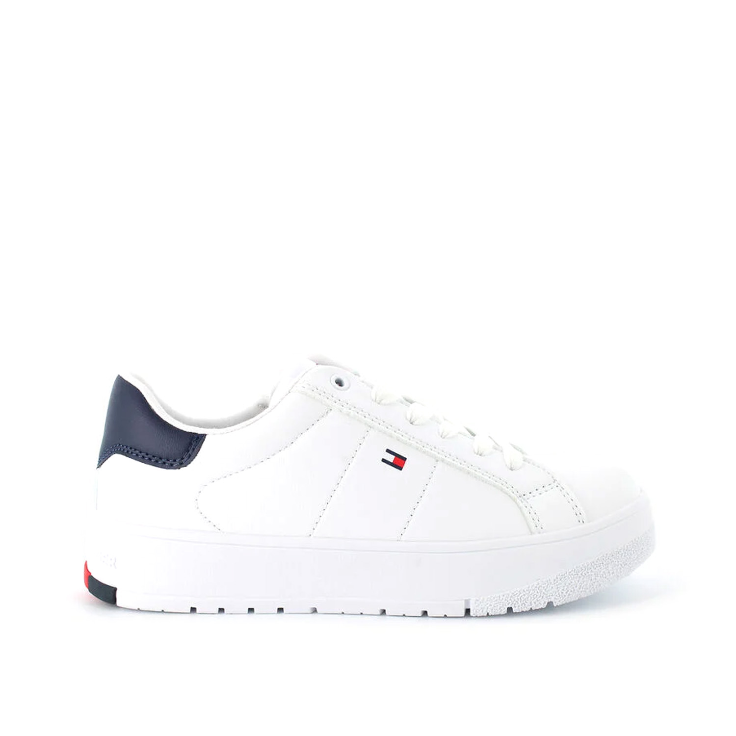 Tommy Hilfiger-Zapatilla Blanca/Azul T3X9-33357-X336