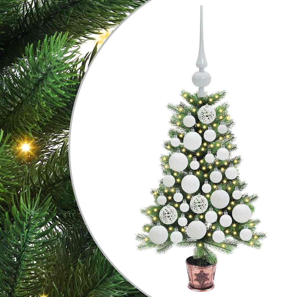 vidaXL Árbol de Navidad con 150 LED con soporte Verde 65 cm PE