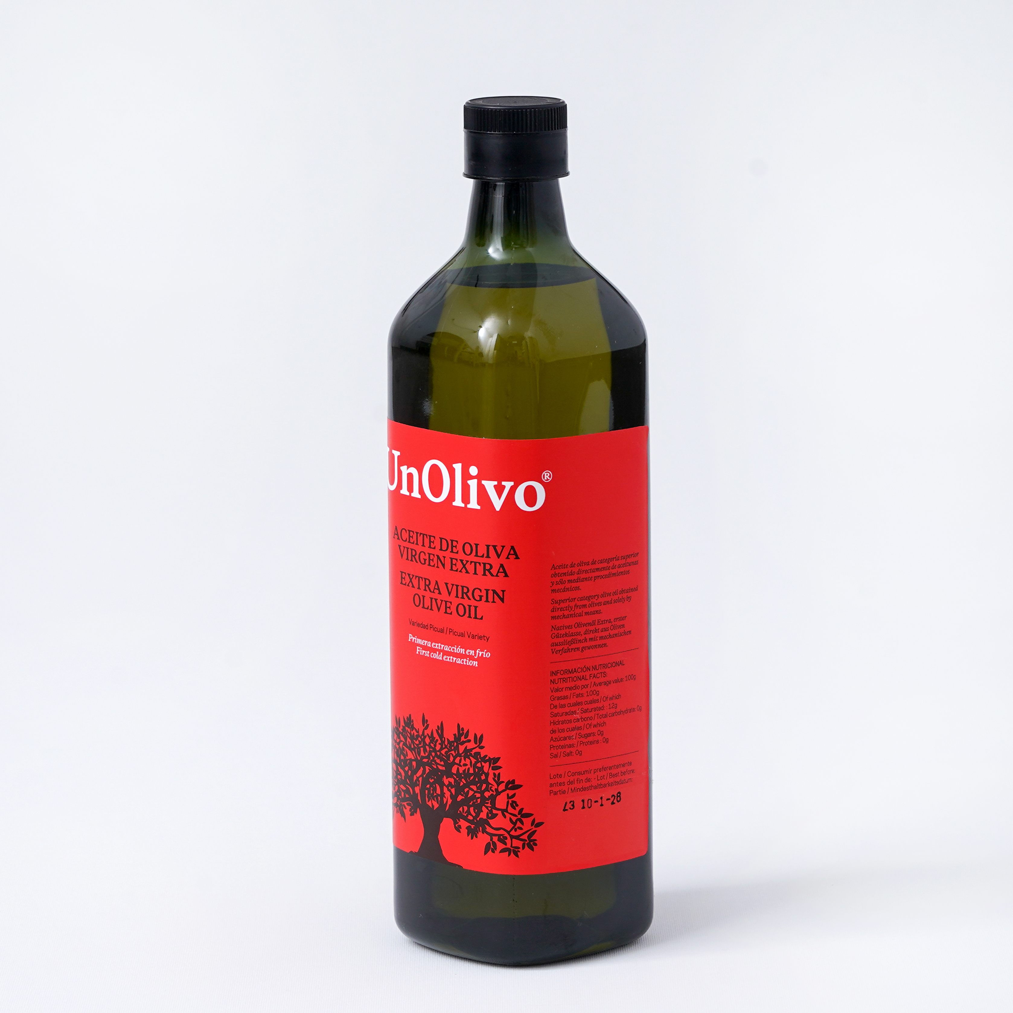 Aceite de Oliva Virgen Extra Un Olivo - PET 1L, Variedad Picual,