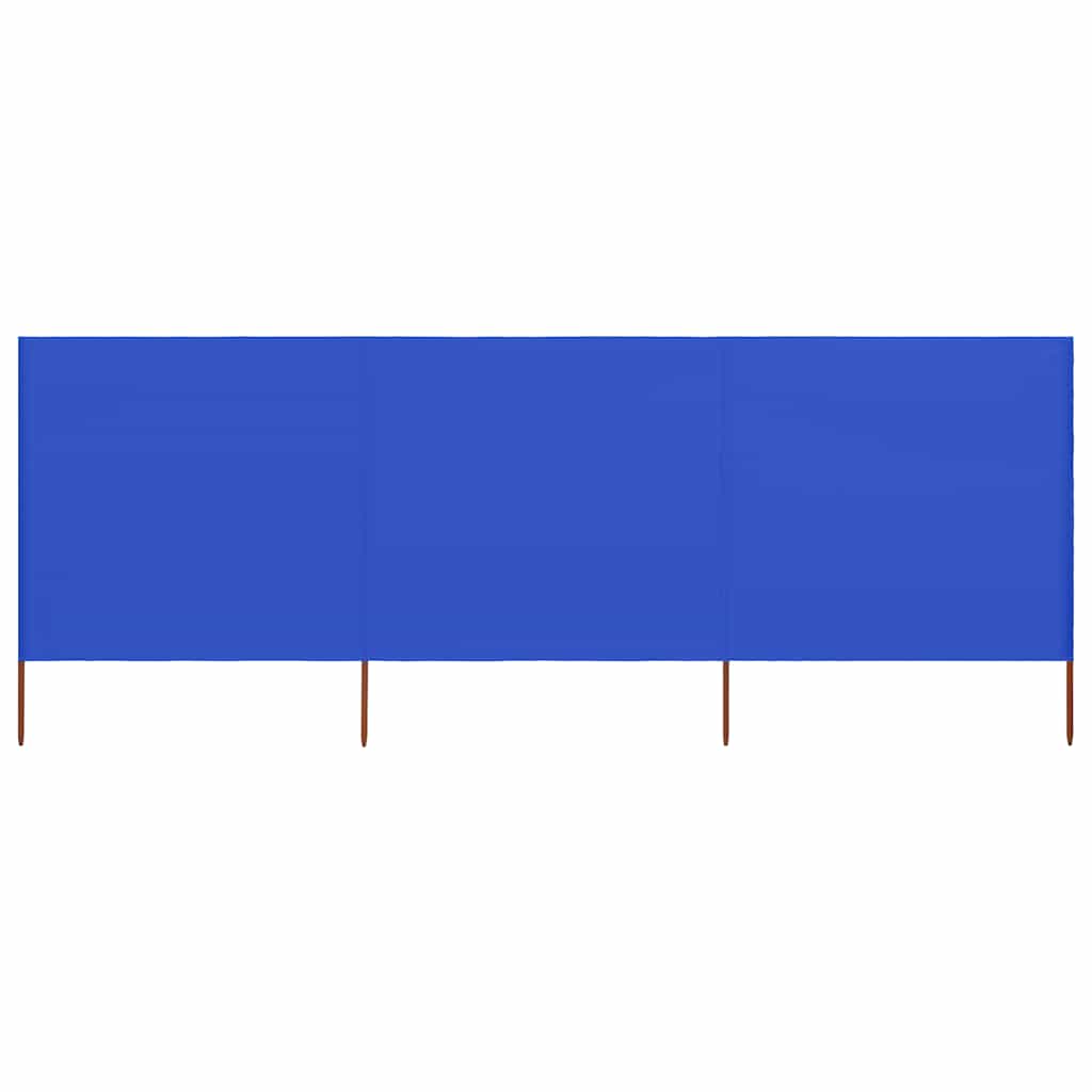 vidaXL Paravientos de playa de 3 paneles tela azul celeste 400x120 cm