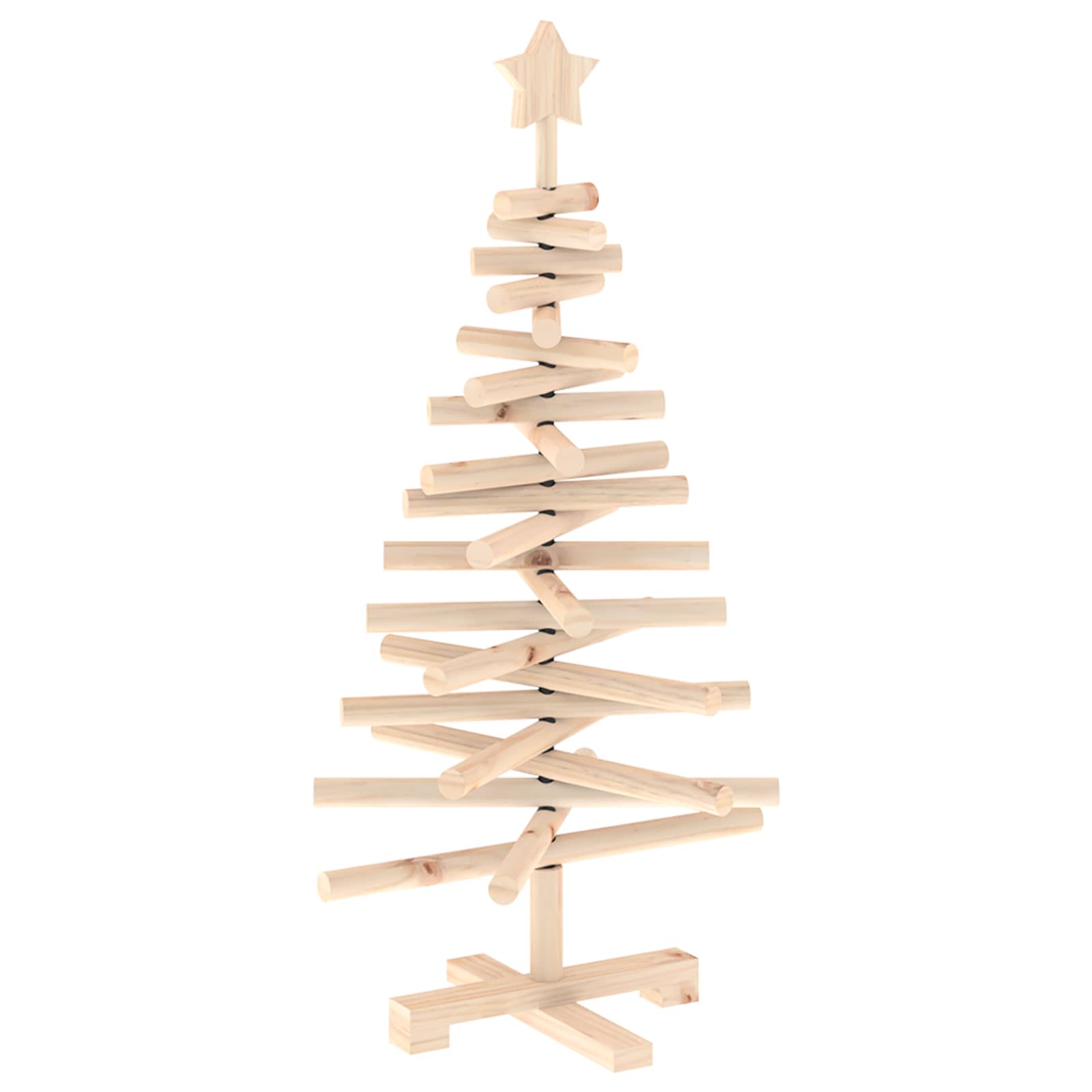 vidaXL Árbol de Navidad de madera KOTKA 90 cm Madera de Pino Maciza