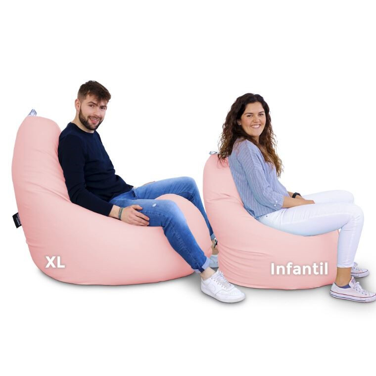 Puff Pera Relax Polipiel Rosa HAPPERS - Cómodo, ligero y resistente. Make it Happers®