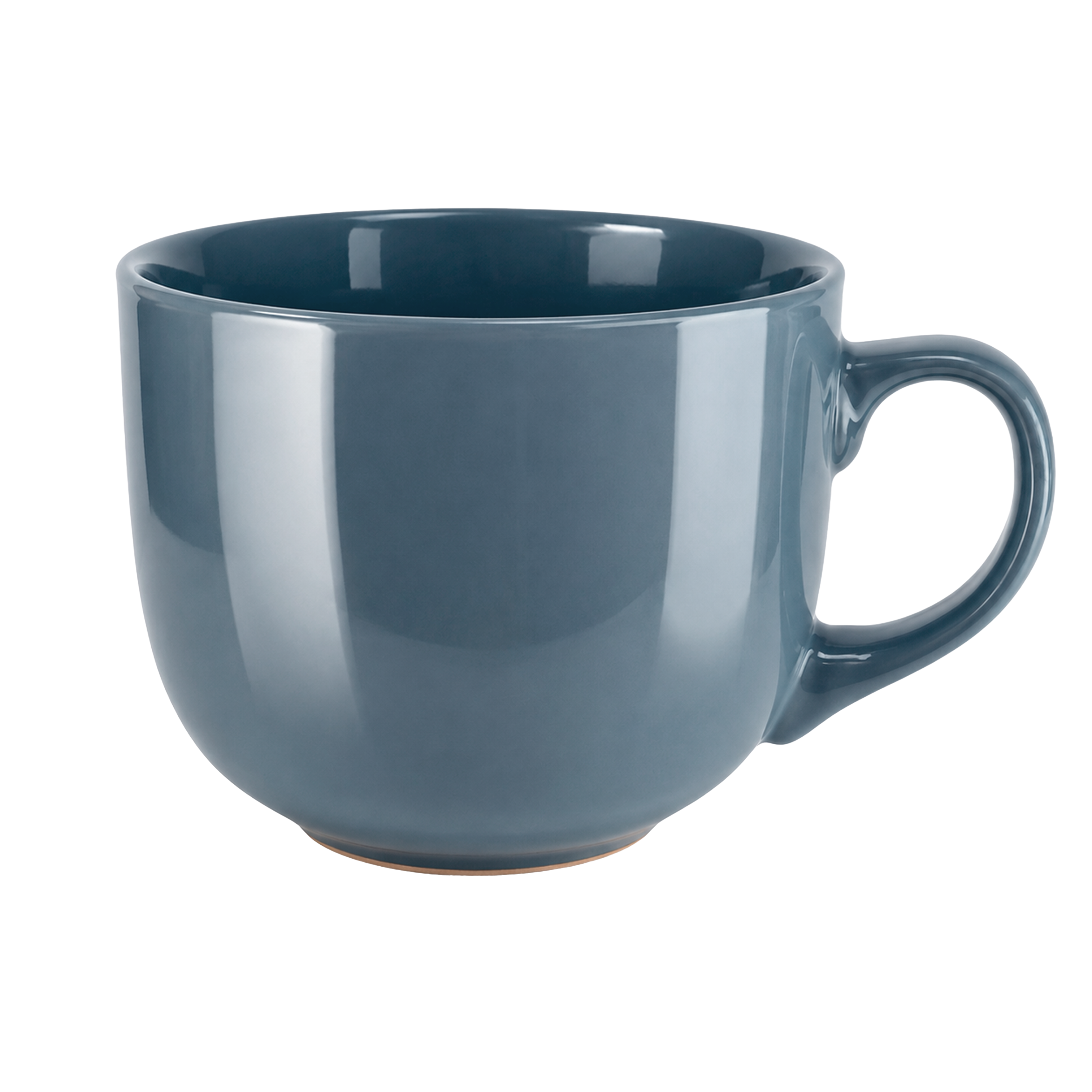 Tazas Jumbo Lunar de Gres 500 ml | Tazas de Desayuno Aptas para Microondas y Lavavajillas | Colores Azul, Gris, Beige y Verde