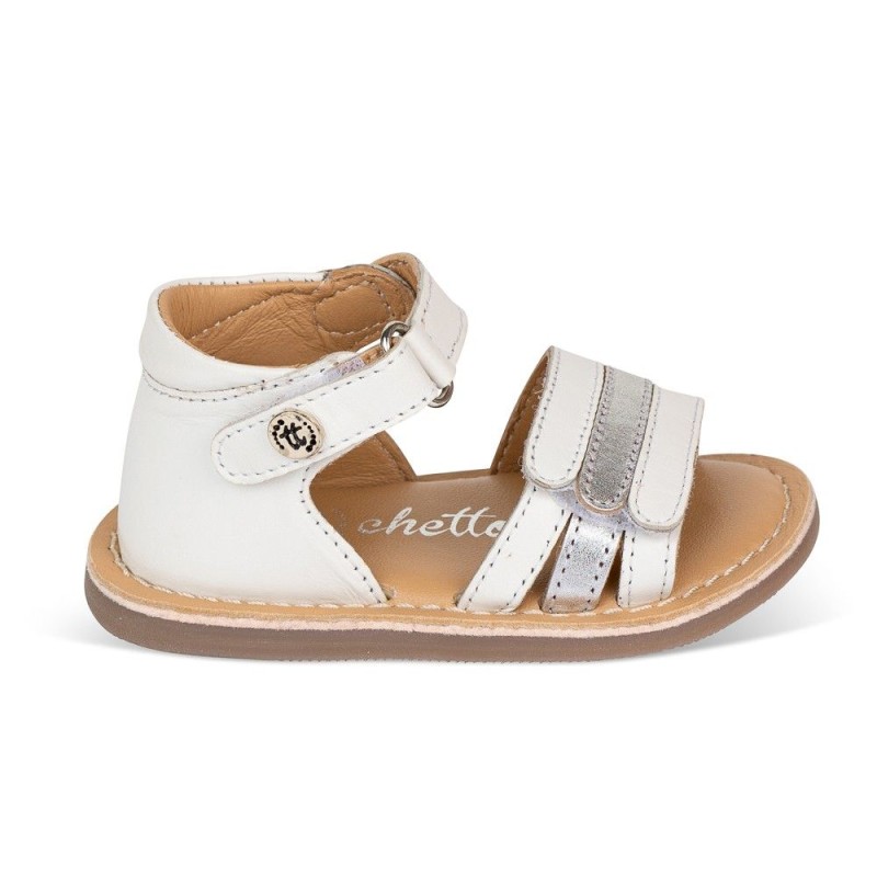 Sandalia Piel  Cabra. Velcro
