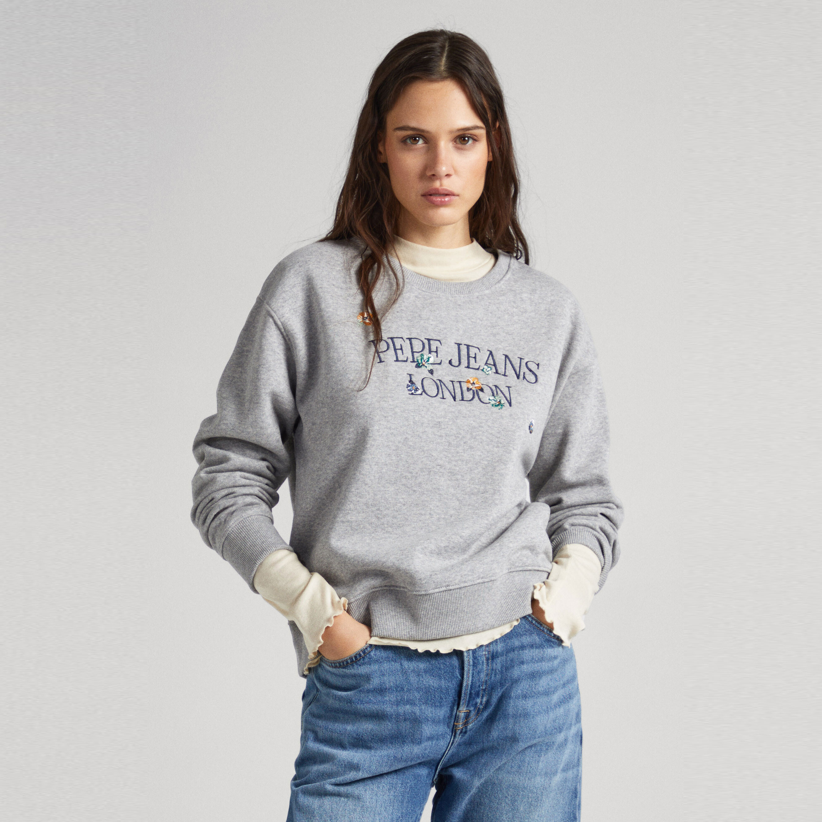 Pepe Jeans Jersey Gris PL581381-933 , para Mujer