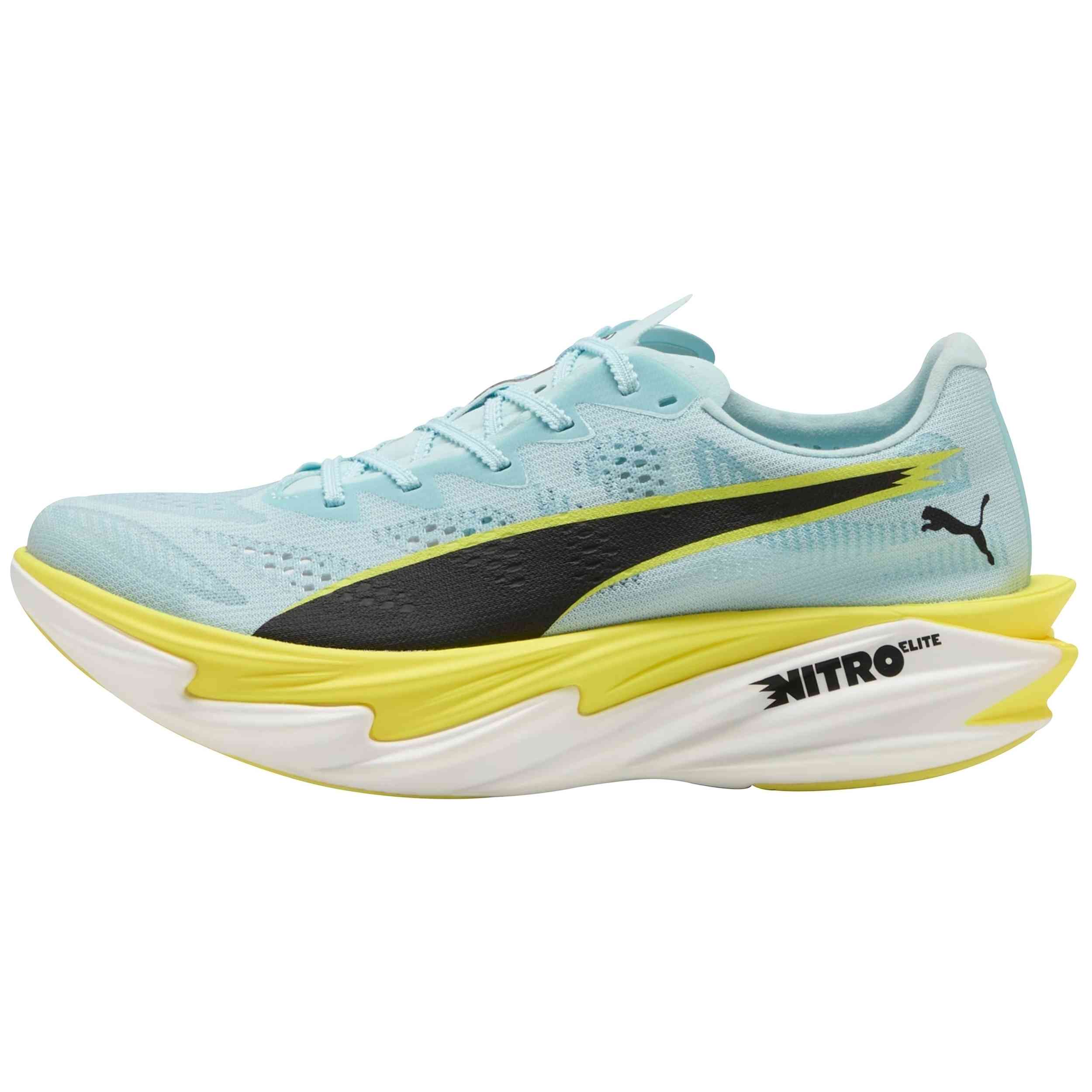 Zapatillas De Running Puma modelo Deviate Nitro Elite 4 "Luminous Blue-Yellow" para Mujer en color Azul