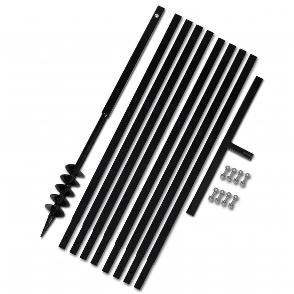 vidaXL Taladro de Tierra Con Tubo de Extensión 9 m Acero Dimensiones 100 mm,  120 mm,  80 mm y mas