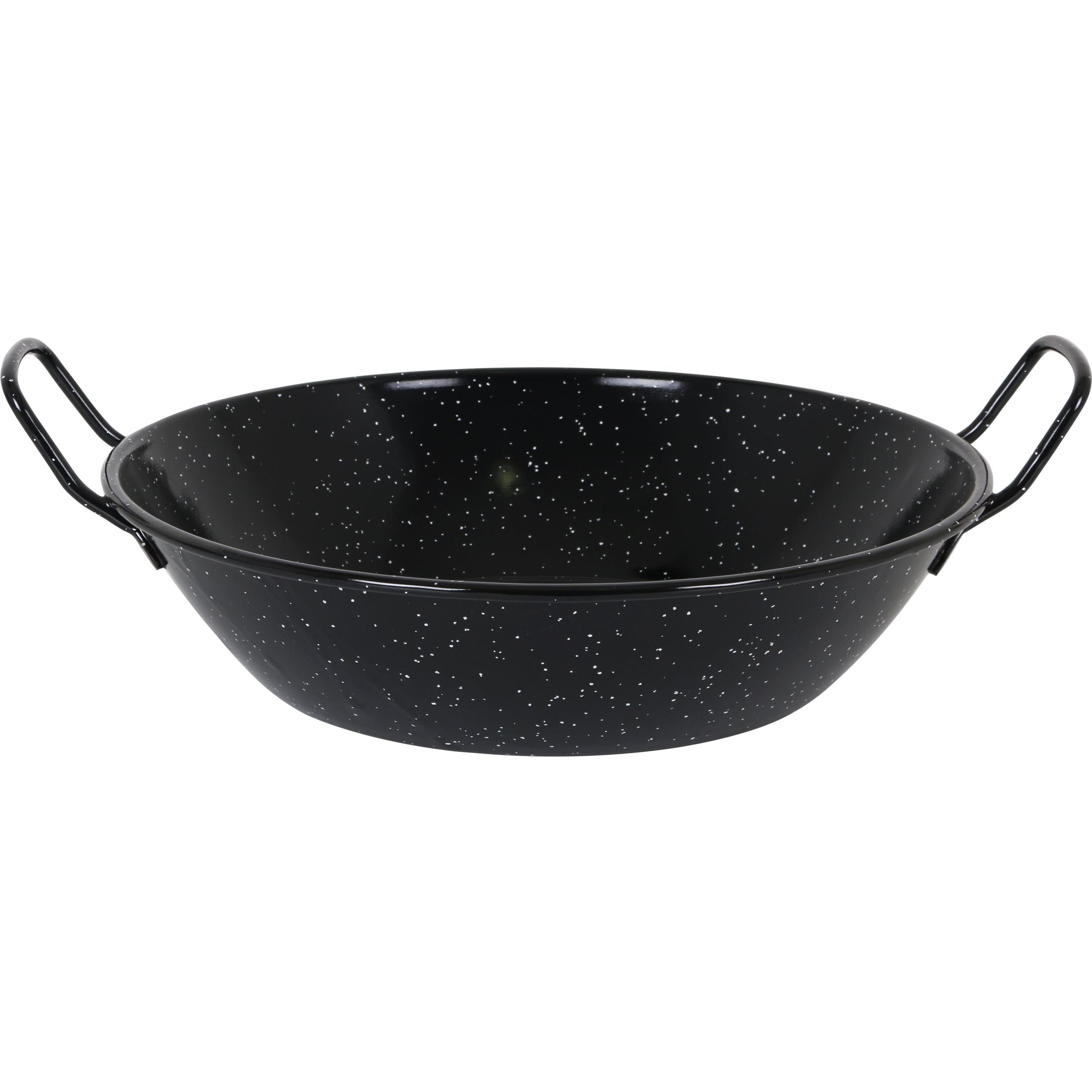 La Estrella - Paellera jaspeada honda bordonada 34cm, 6-3 litros, acero vitrificado - Alta calidad y durabilidad, antiadherente con mango ergonómico