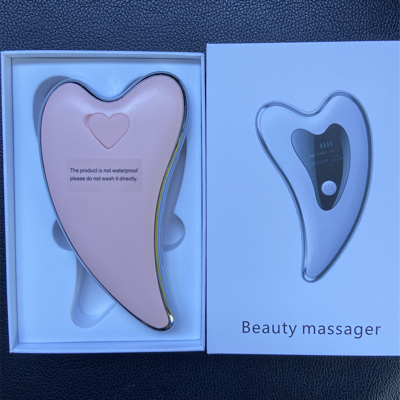 Raspador facial eléctrico, instrumento de belleza facial, masajeador de vibración con calor recargable, masajeador raspador de cara, cuello y cuerpo, regalo de vacaciones para niñas