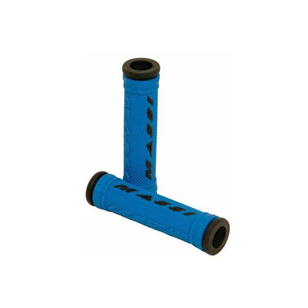 Puños Double Density-Gel, Empuñaduras Para Bicicleta De Doble Densidad En Negro Y Azul 34289