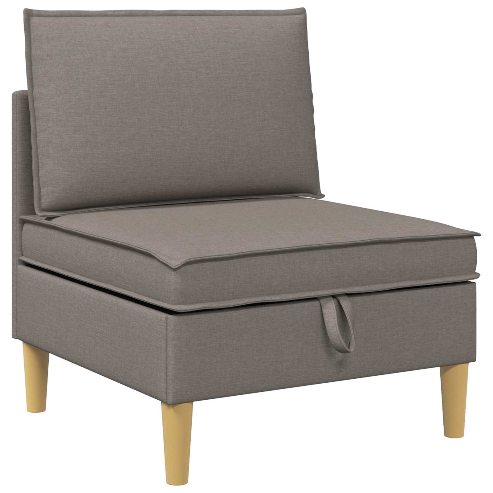 vidaXL Sofá central con almacenamiento Tela Multicolor