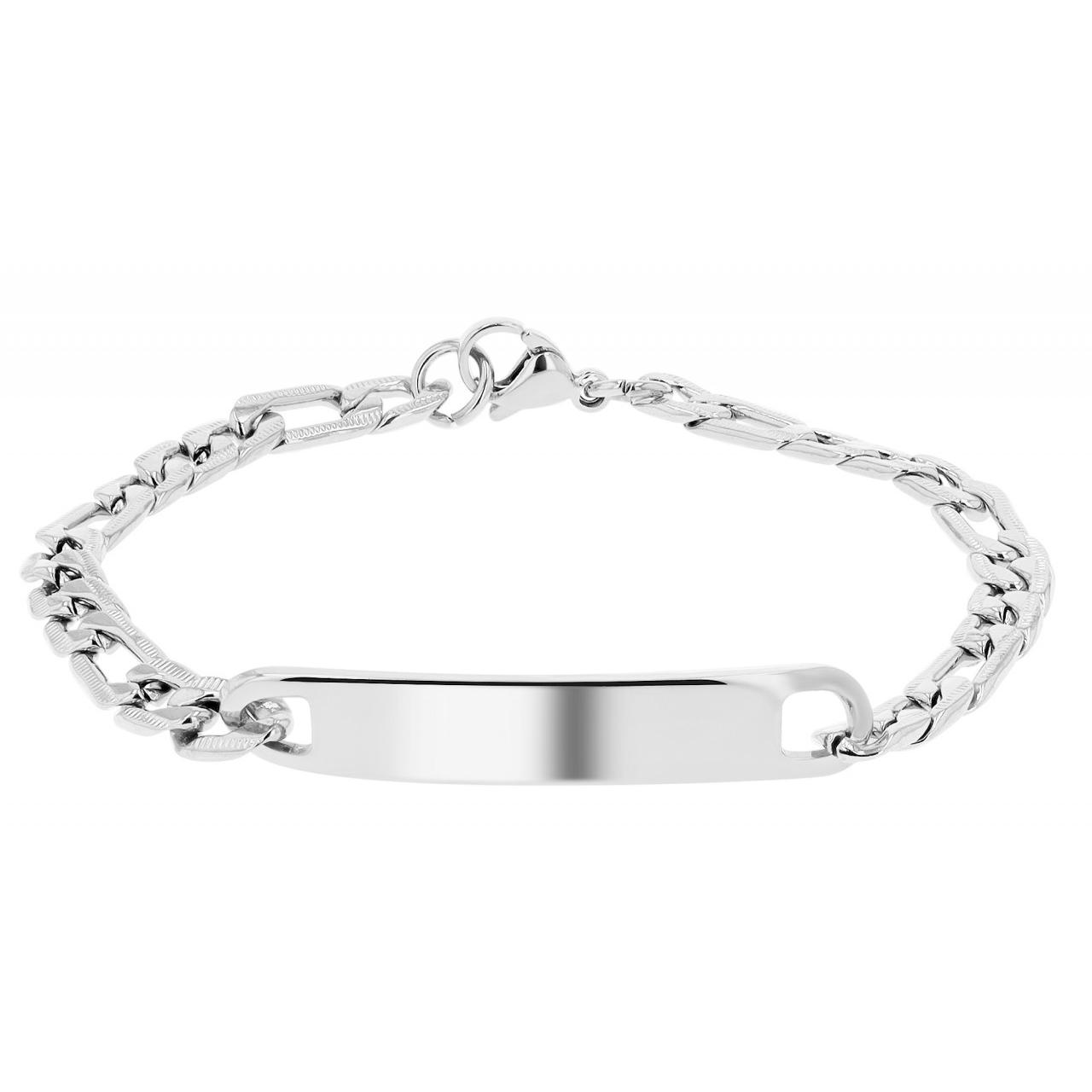 Akzent® Pulsera Prateada em Aço Inoxidável - 0620