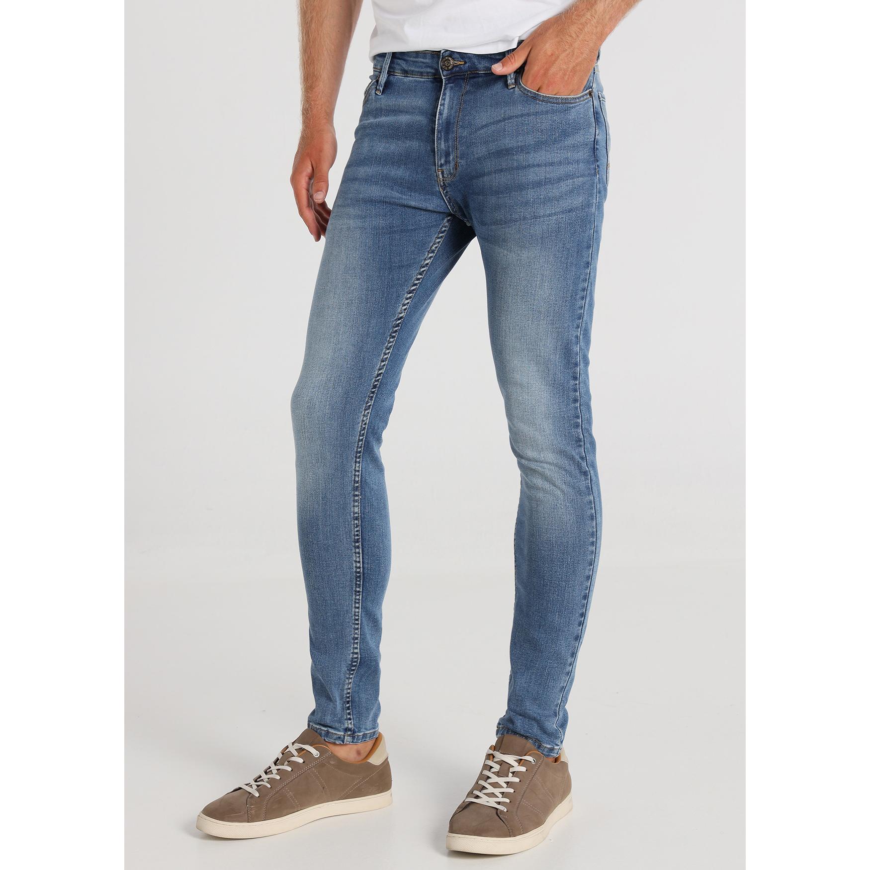 SIX VALVES - Jeans Skinny Medium Blue - Tallaje en Pulgadas- Tallaje en Pulgadas