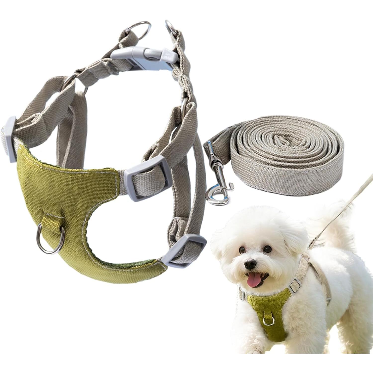 Arnés para Perros, Chaleco Oxford with ASA de control, Diseño antiestrangulamiento ajustable, para Aventuras al Aire Libre, juego de Correa para mascotas de razaspequeños, medianas y grandes, Equipo Seguro para caminar, entrenamiento y Viajes.