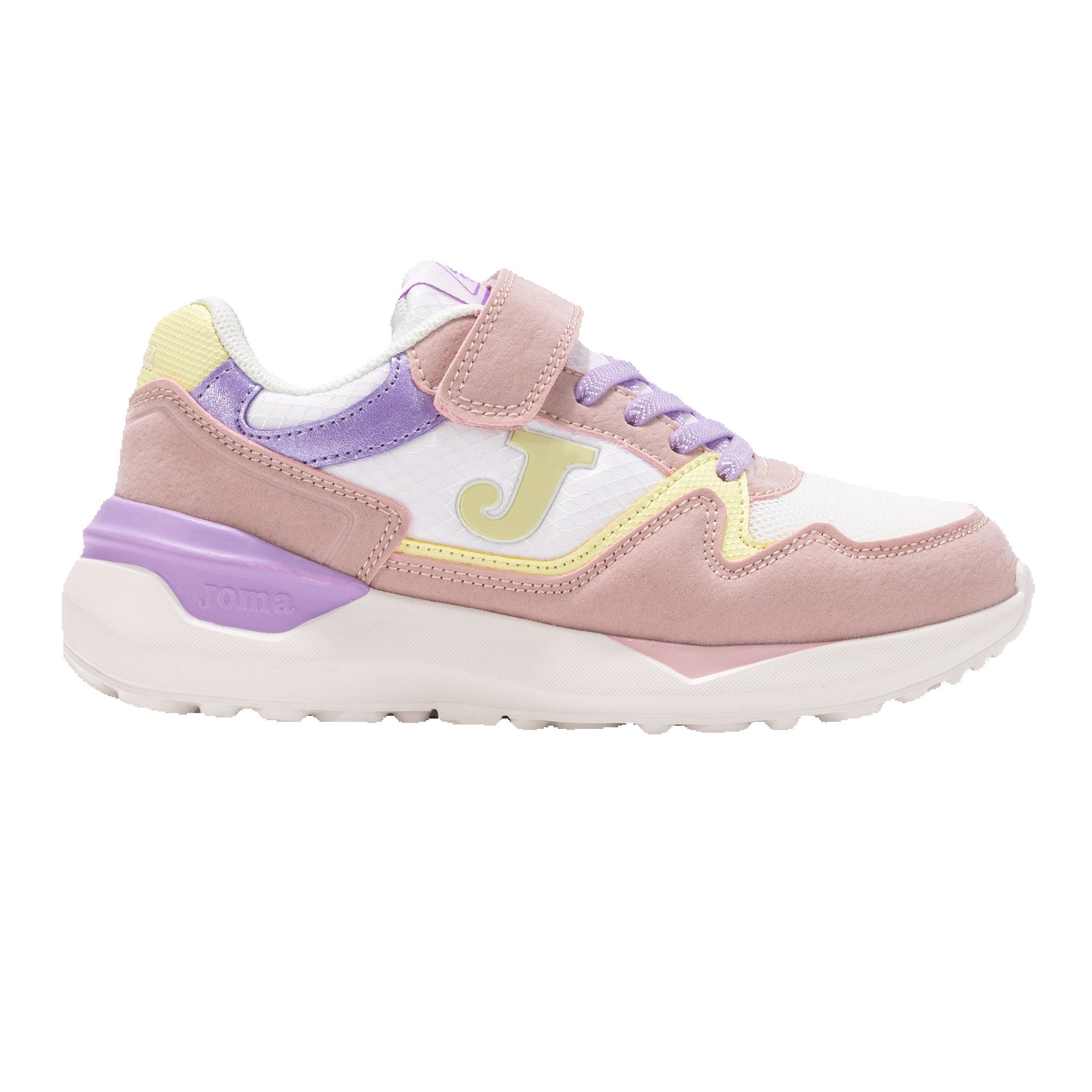 Deportivas para niña con velcro de Joma mod. 3080 JR 2532 en blanco y rosa
