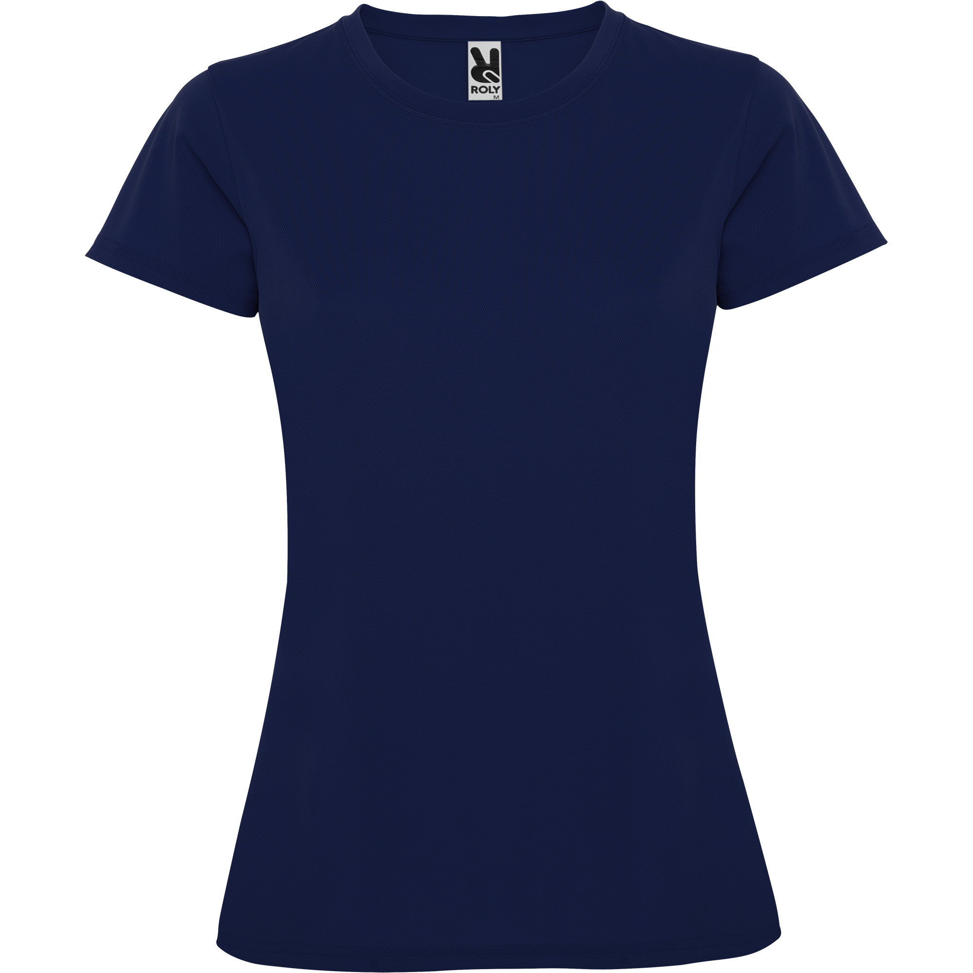 Camiseta Deporte Entallada Manga Corta para Mujer Roly Montecarlo , Poliéster Piqué, 150g/m²