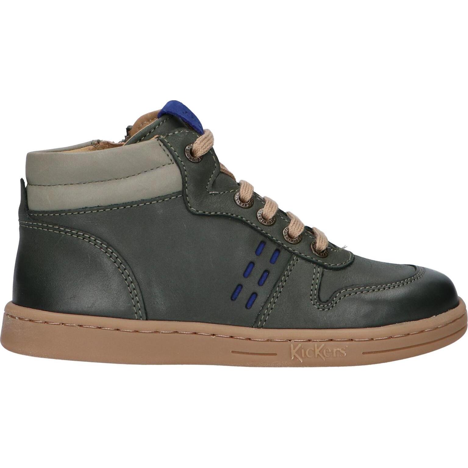 Kickers girl and boy boots 829890   Tackflo 203 kaki gray bleu