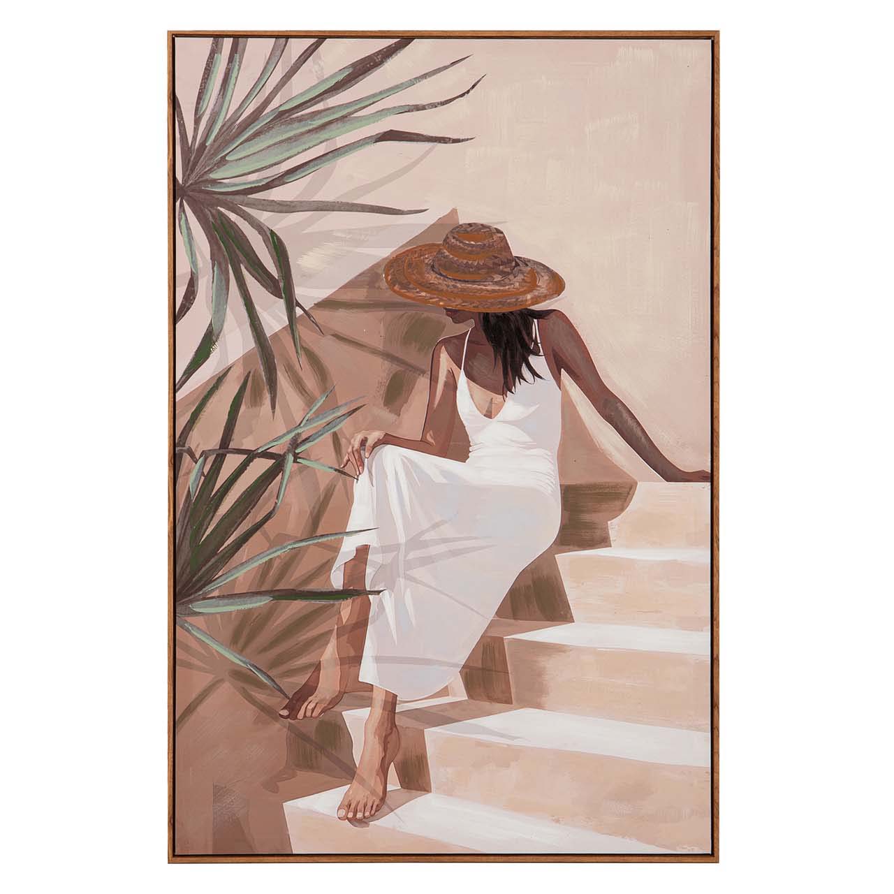Cuadro mujer 80% pintado a mano 80x4x120 cm , El mejor complemento para tu hogar.