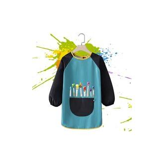 CA Delantales de arte para niños, delantal de pintura reutilizable e impermeable, delantal grande