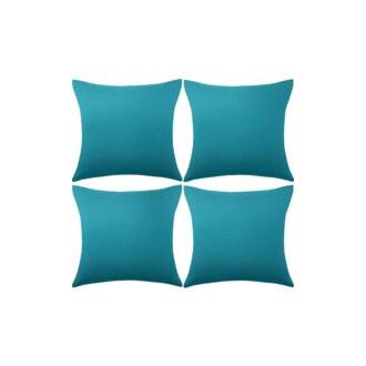 CA Sollbry - Juego de 4 fundas de cojín decorativas para exteriores, impermeables, cuadradas, para patio, balcón, jardín, sofá, cama, terraza, tienda de campaña, 45,7 x 45,7 cm (blanco)