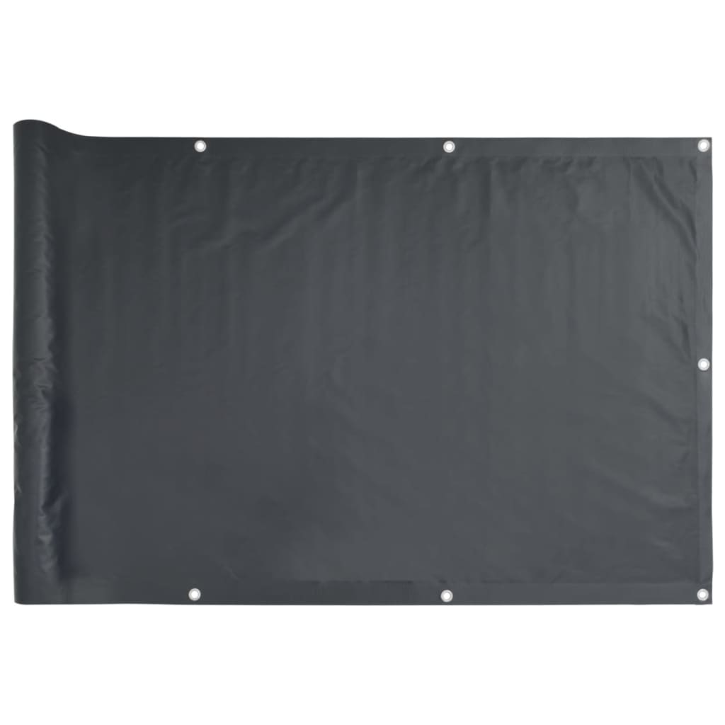 vidaXL Toldo para balcón tela oxford 75x500 cm Color Antracita, Antracita y blanco, Blanco