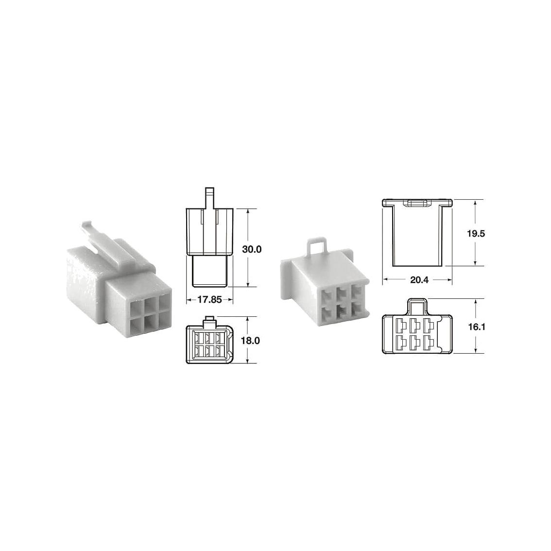 Juego De Conectores De 6 Vias 110 Ml 0.5Mm-0.85Mm 5 U 891376