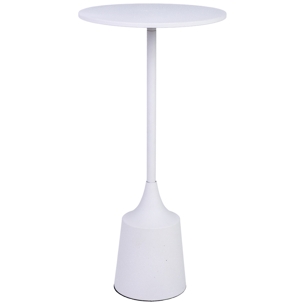 Mesa auxiliar de metal blanco Medidas: 30x30x59,5cm